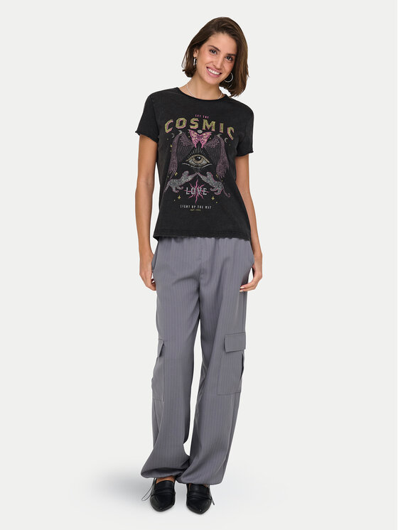 ONLY ONLY Marškinėliai Lucy 15336965 Juoda Regular Fit