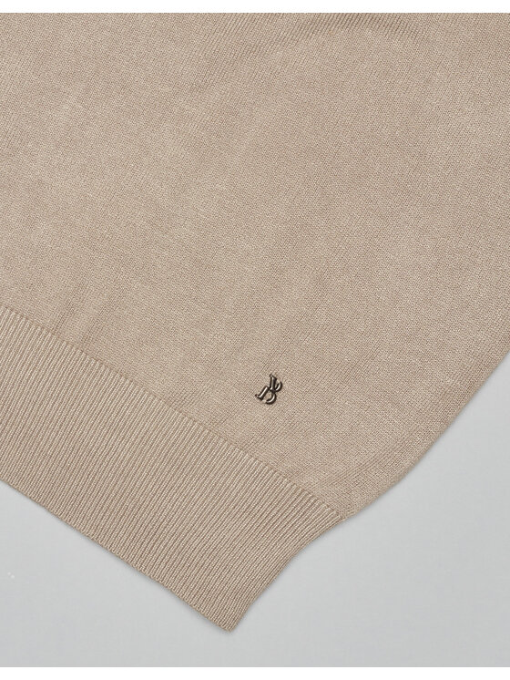 Borgio Borgio Sweter gabicce Beżowy Slim Fit