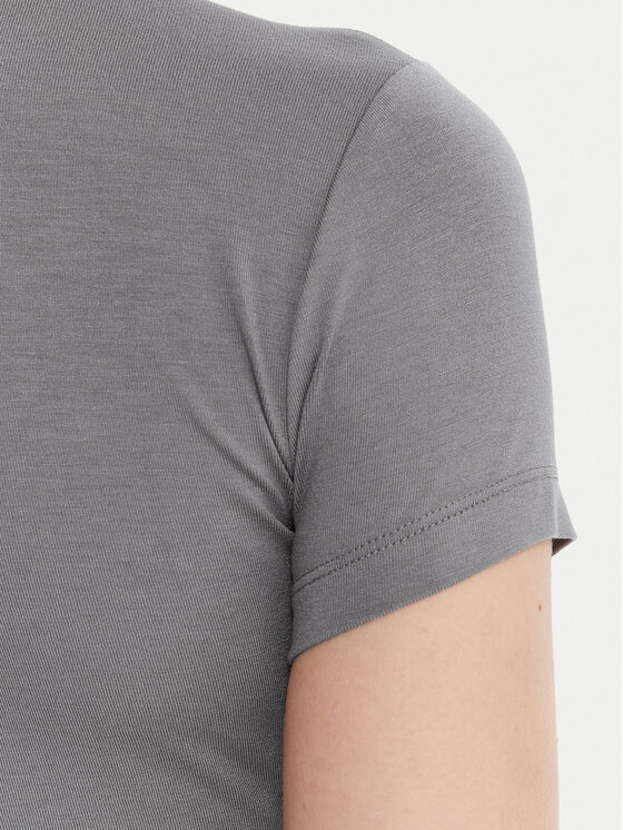 Gina Tricot Gina Tricot Тишърт 21287 Сив Slim Fit