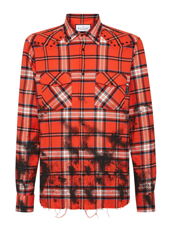 PHILIPP PLEIN PHILIPP PLEIN Koszula 4449 Pomarańczowy Regular Fit