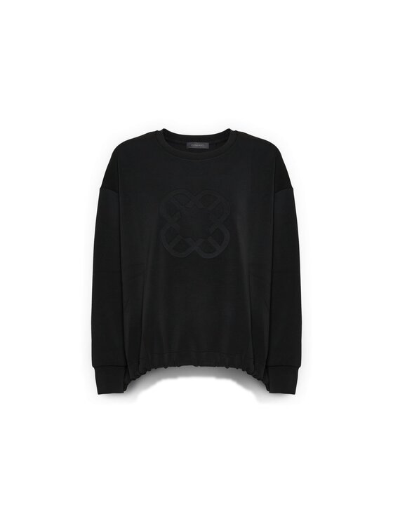 Elena Mirò Elena Mirò Felpa G878Z000531N033 Nero Boxy Fit