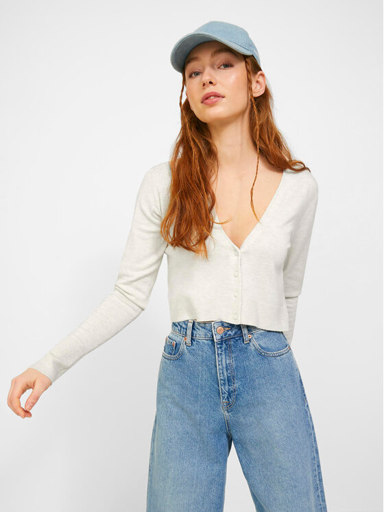 JJXX JJXX Kardigán Sabel 12224471 Fehér Regular Fit
