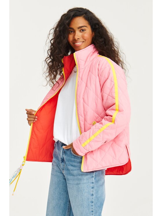 NAOKO NAOKO Bunda pro přechodné období Poppy Citrus Crush Oranžová Regular Fit