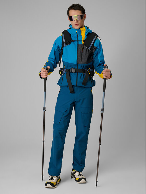 4F 4F Spodnie outdoor TREKKING Granatowy Regular Fit