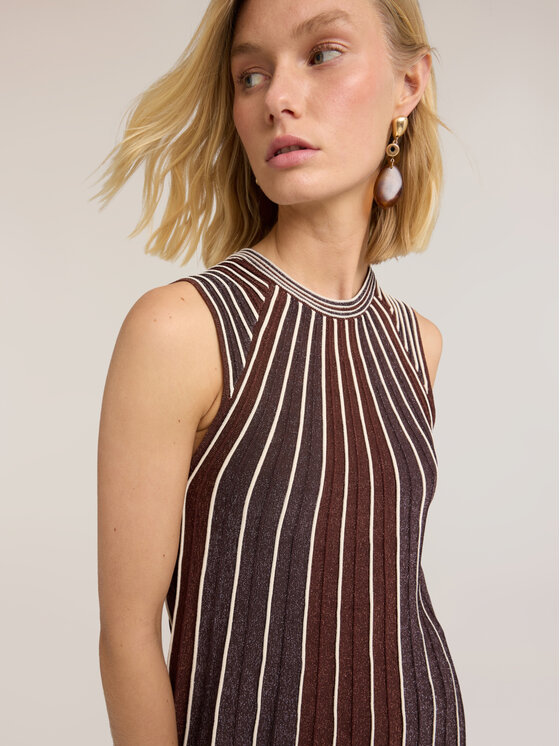 Motivi Motivi Abito da cocktail 7677W001572N0V2 Marrone A-Line Fit