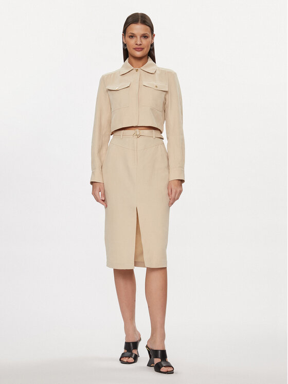 Patrizia Pepe Patrizia Pepe Marškinių tipo suknelė 8A1251/A372-B182 Smėlio Regular Fit