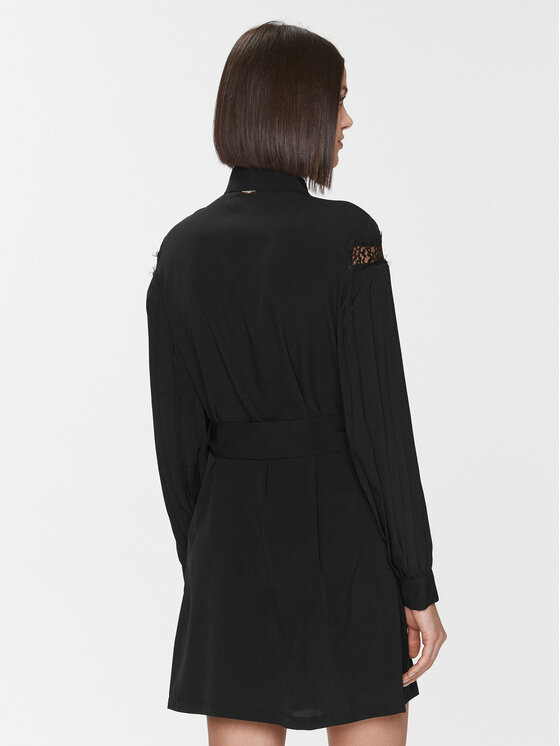 Liu Jo Liu Jo Rochie tip cămașă MF3136 T9121 Negru Regular Fit