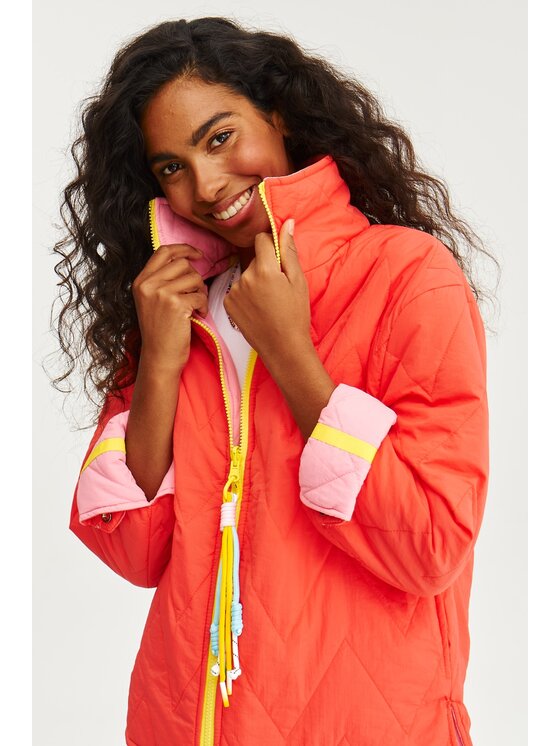 NAOKO Prechodná bunda Poppy Citrus Crush Oranžová Regular Fit