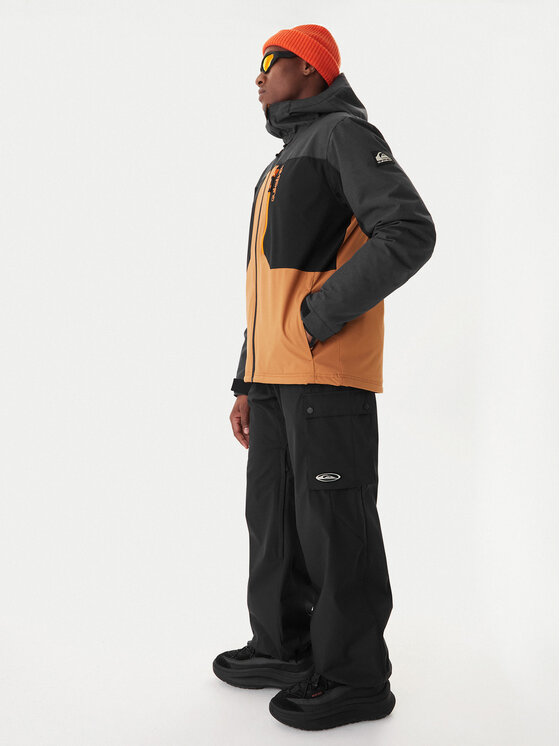 Quiksilver Quiksilver Slidinėjimo kelnės Snow Down Cargo EQYTP03231 Juoda Relaxed Fit