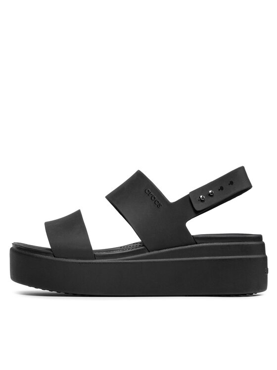 Crocs Crocs Sandály Brooklyn Low Wedge W 206453 Černá
