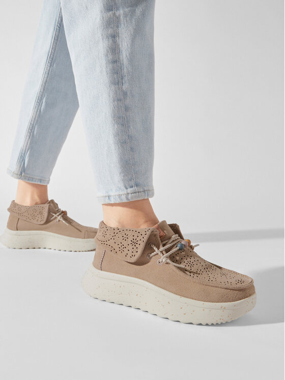 Hey Dude Hey Dude Īsi apavi Wendy Peak Fold Boot Suede 40256-255 Bēšs