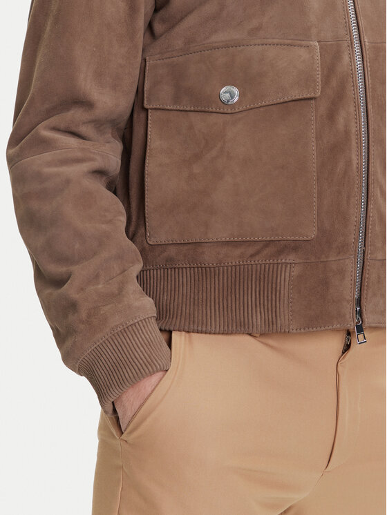 Michael Kors Michael Kors Bőrkabát CT5801E4R4 Barna Regular Fit