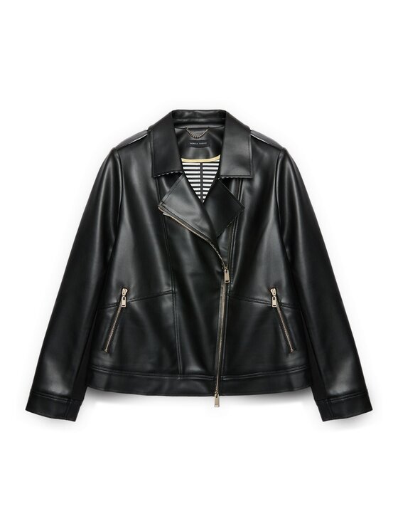 Fiorella Rubino Fiorella Rubino Giacca in similpelle R330T001304N033 Nero Boxy Fit