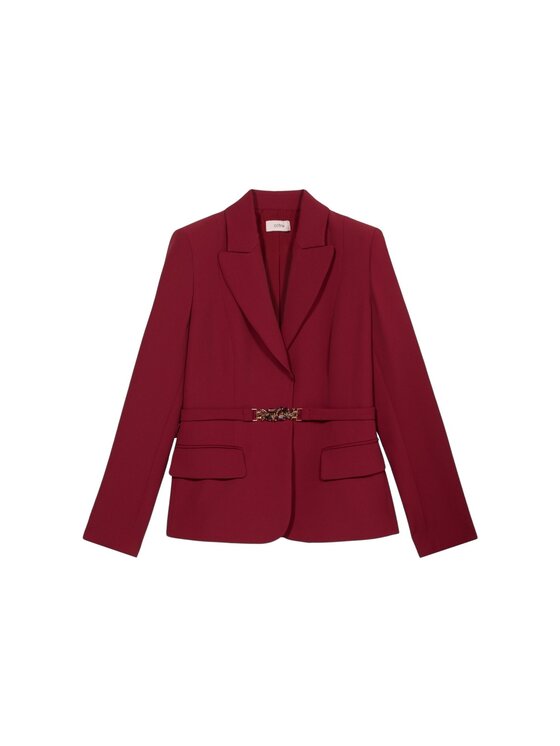 Oltre Oltre Kurtka outdoor Q790R104576N036 Bordowy Regular Fit