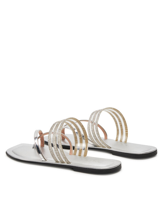 Pollini Pollini Čības uz pirksta SA28220C0ITY199A Sudraba