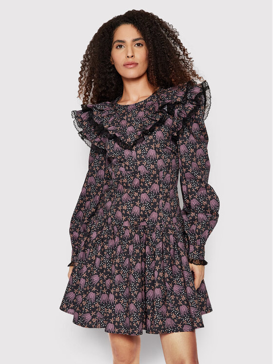 Custommade Rochie de zi Linah 999377408 Negru Regular Fit