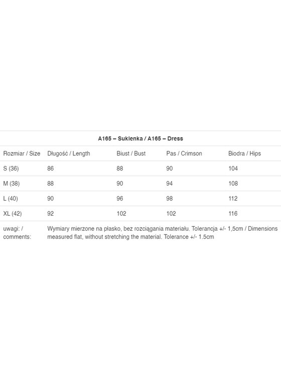 Awama Awama Sukienka letnia A165 Kolorowy Basic Fit