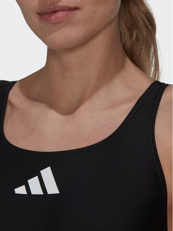adidas adidas Peldkostīms 3 Bar Logo Swimsuit HS1747 Melns
