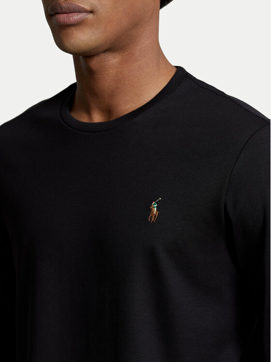 Polo Ralph Lauren Polo Ralph Lauren S dlouhým rukávem 710760121 Černá Slim Fit