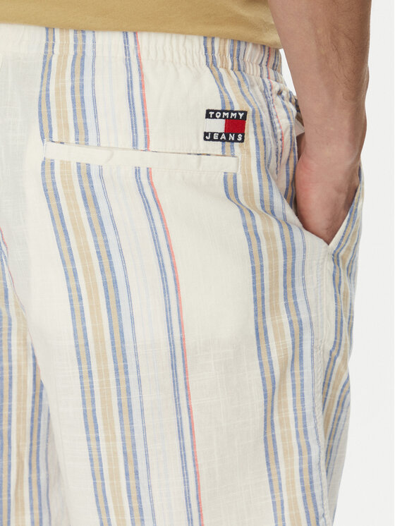 Tommy Jeans Tommy Jeans Medžiaginiai šortai DM0DM21948 Écru Regular Fit