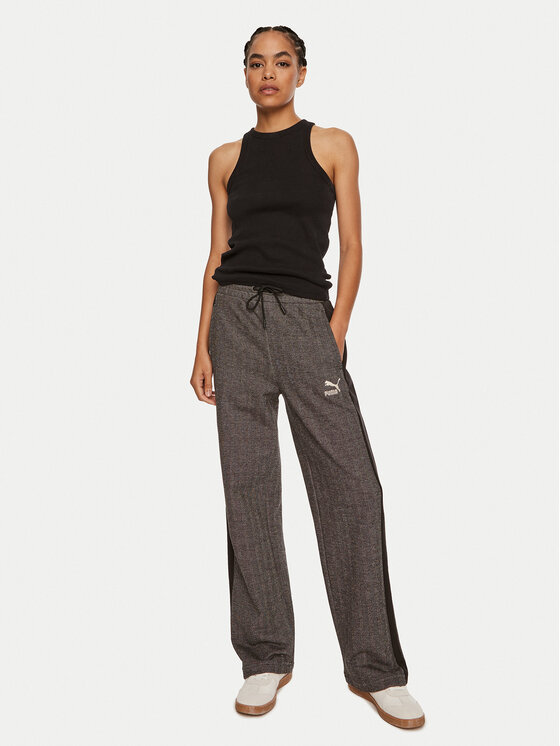 Puma Puma Teplákové nohavice T7 High Waist Track 626798 01 Sivá Regular Fit