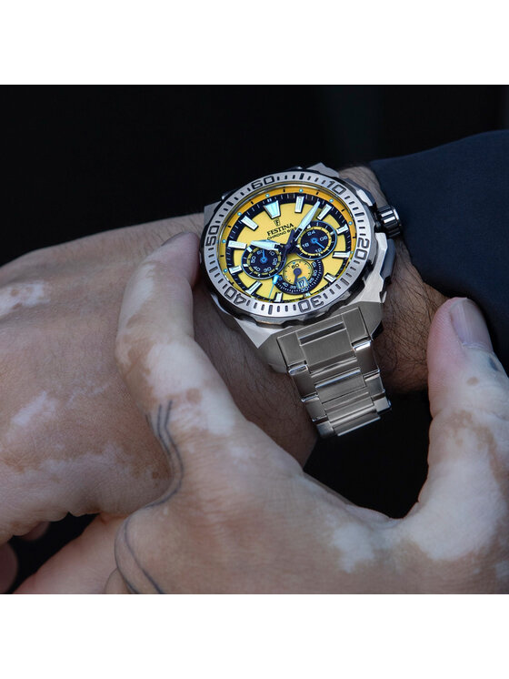 Festina Festina Zegarek F20724-4 Srebrny