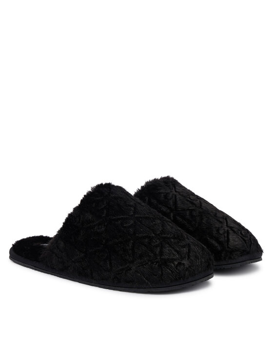 Calvin Klein Calvin Klein Пантофи Home Slipper Fur Aop HW0HW03218 Черен