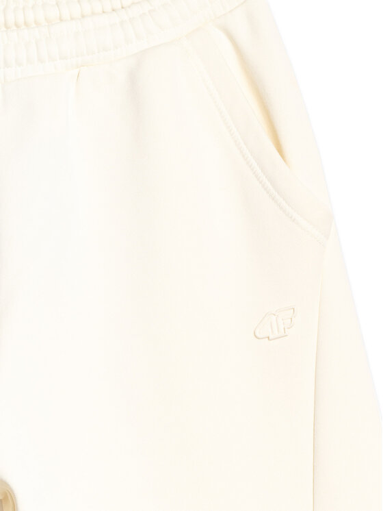 4F 4F Spodnie dresowe EASY WEAR Kremowy Regular Fit