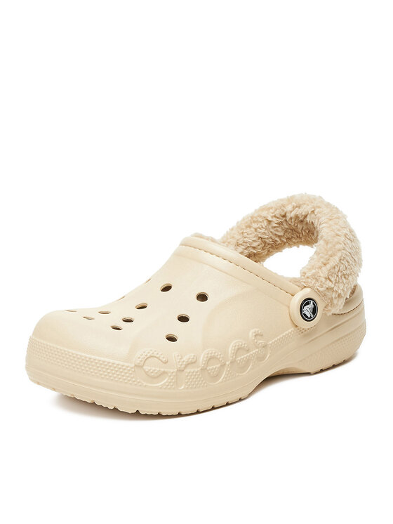 Crocs Crocs Plätud C-BAYA LINED FUZZ STRAP CLOG 206633-11S Beež