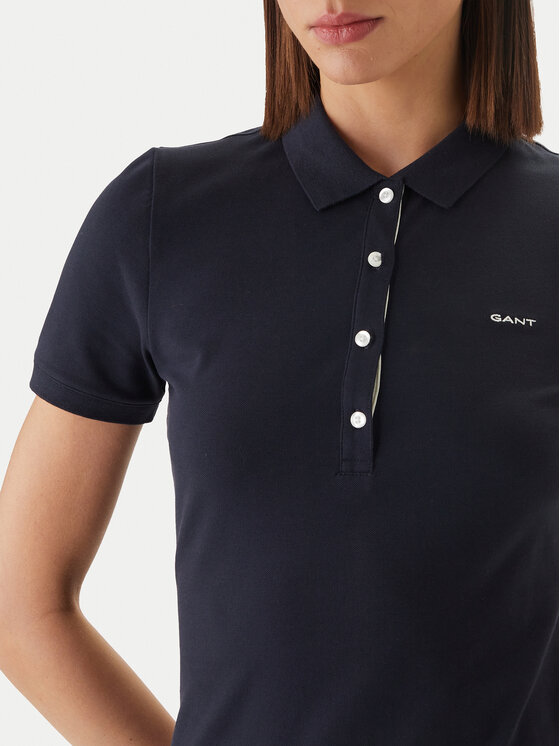 Gant Gant Vsakodnevna obleka 4201468 Mornarsko modra Slim Fit