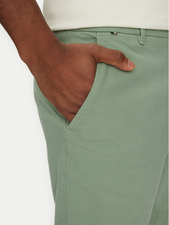 BOSS BOSS Medžiaginiai šortai H-Slice 50543951 Žalia Slim Fit