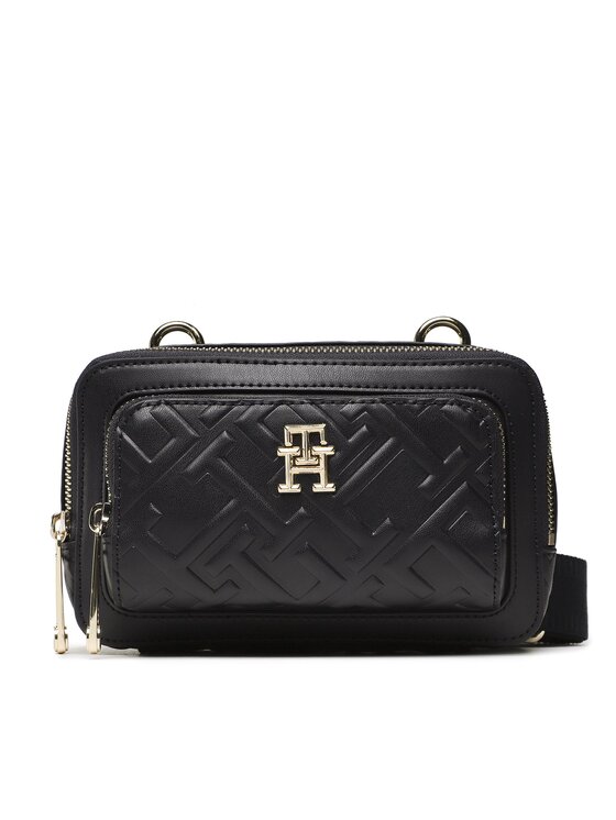 Tommy Hilfiger Geantă Iconic Tommy Camera Bag Mono AW0AW14367 Bleumarin AW0AW14367 imagine noua