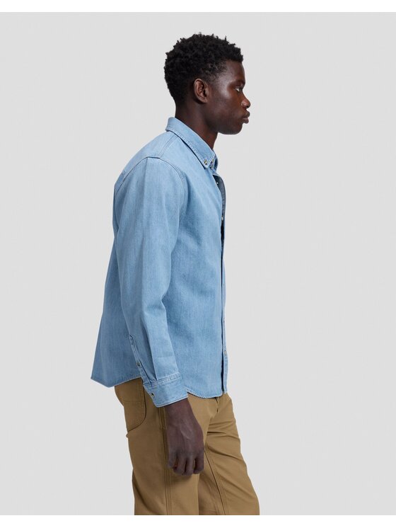 Lee Lee Koszula WORKWEAR BUTTON DOWN Niebieski Relaxed Fit