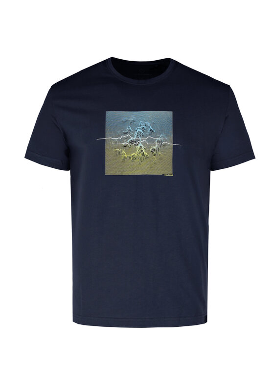 Volcano Volcano T-Shirt T-MOUNTI Niebieski Regular Fit