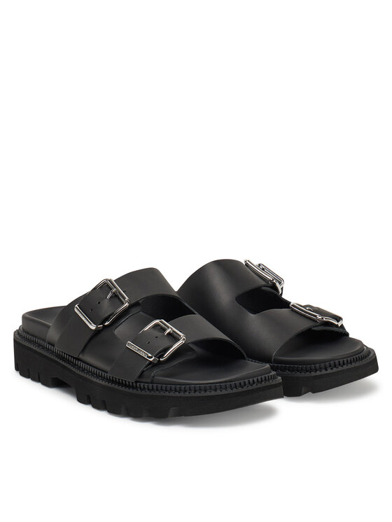 Tommy Jeans Tommy Jeans Παντόφλες Double Strap Sandal EN0EN02753 Μαύρο