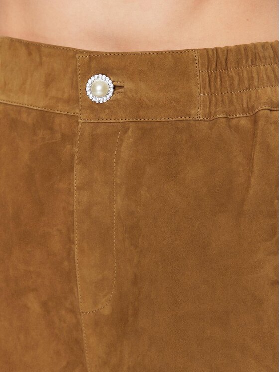 Custommade Custommade Ādas šorti Nida 999589715 Brūns Regular Fit