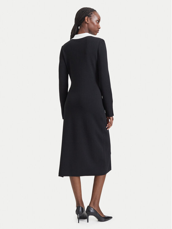 KARL LAGERFELD KARL LAGERFELD Úpletové šaty B4W13054 Černá Regular Fit