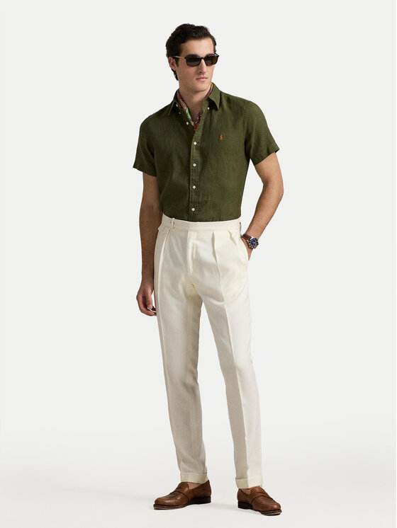 Polo Ralph Lauren Polo Ralph Lauren Cămașă 710968912002 Kaki Custom Fit