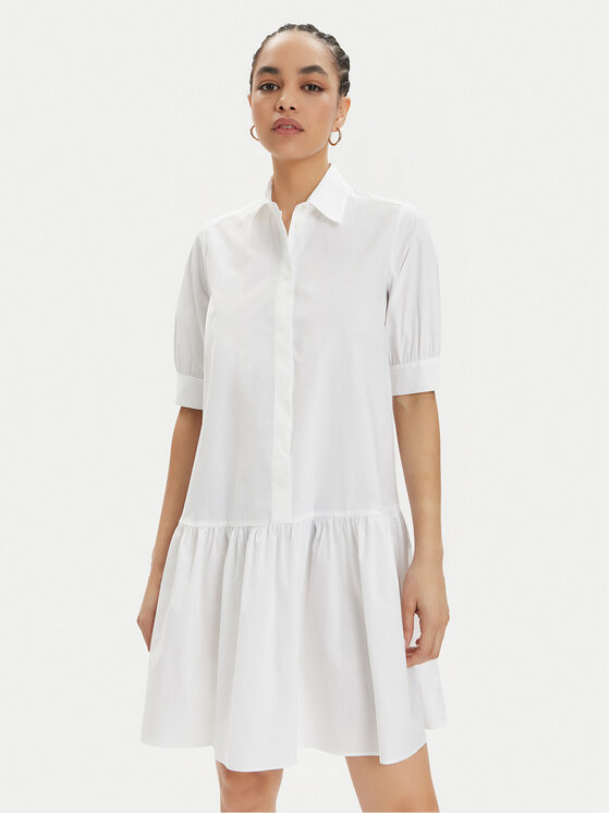 Marella Rochie tip cămașă Ebert 2413221402 Alb Regular Fit