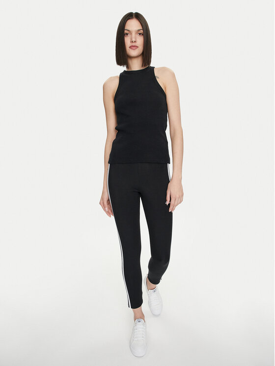 adidas adidas Tamprės Essentials 3-Stripes High-Waisted Single Jersey Leggings IC7151 Juoda