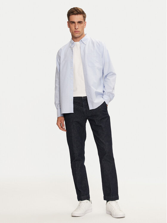 United Colors Of Benetton United Colors Of Benetton Cămașă 5FGBUQ04C Albastru celest Regular Fit