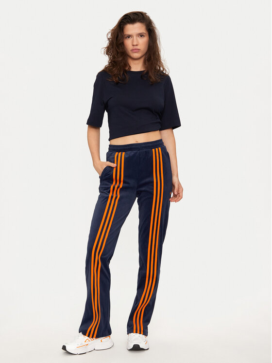 adidas adidas Spodnie dresowe Velour JN8290 Granatowy Regular Fit