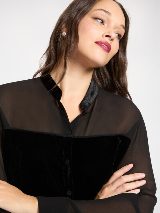 Elena Mirò Elena Mirò Camicia 5151P000209N033 Nero Over Fit