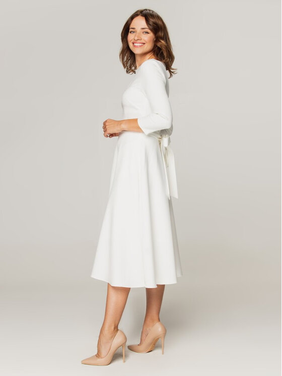 Willsoor Willsoor Sukienka koktajlowa 67349 Biały A-Line Fit
