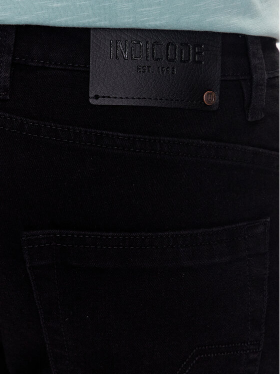 INDICODE INDICODE Pantaloni scurți de blugi Kaden 70-100 Negru Regular Fit