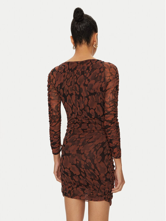 PINKO PINKO Vsakodnevna obleka Ribolla 103298 A1RB Rjava Slim Fit