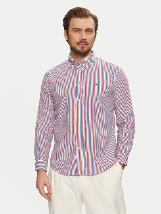Tommy Hilfiger Košeľa Classic MW0MW37549 Červená Regular Fit