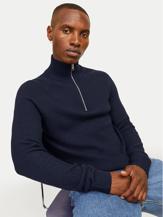 Jack&Jones Jack&Jones Pulover Pannel 12258473 Mornarsko modra Regular Fit