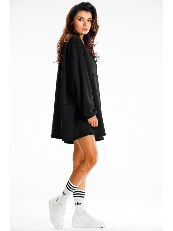 Infinite You Infinite You Mikina M335 Čierna Basic Fit