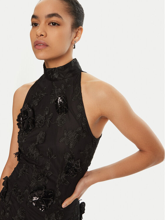 ROTATE ROTATE Kokteilinė suknelė 113584 Juoda Regular Fit